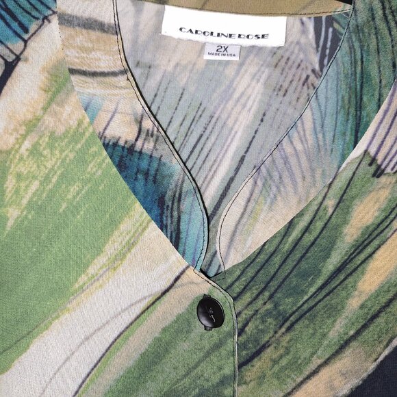 CAROLINE ROSE – Plus size—2X-Blouse - Picture 4 of 4